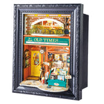Rolife Old Times Bookstore 3D Wooden Puzzle DP004 3D wooden puzzle model, product front view on neutral background