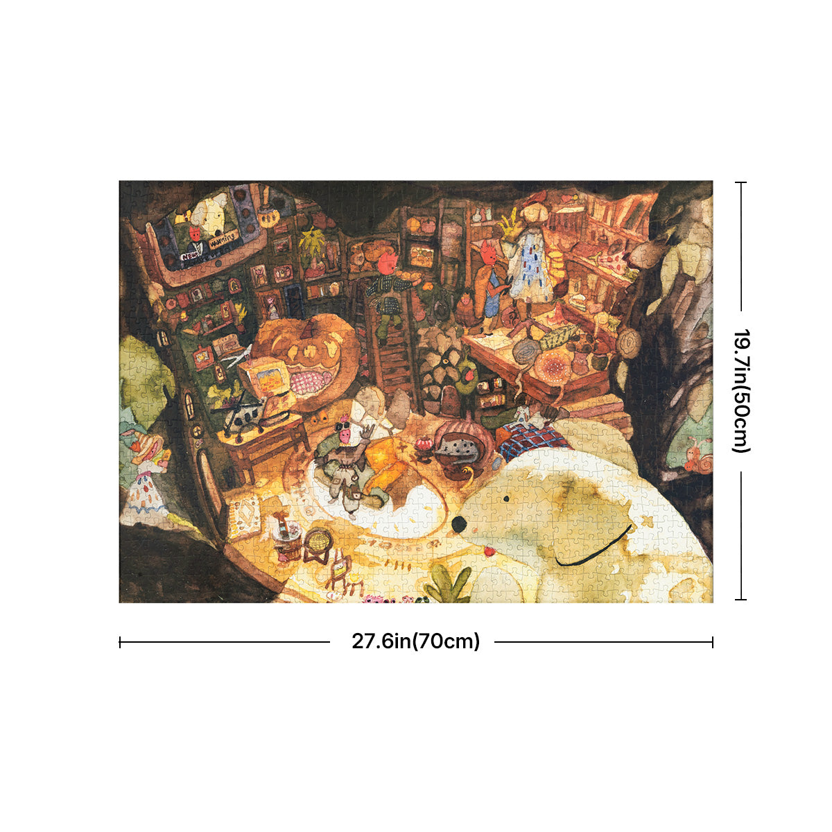 Rowood Tree House Tale 1000 piece jigsaw puzzle PT010 angled display on white