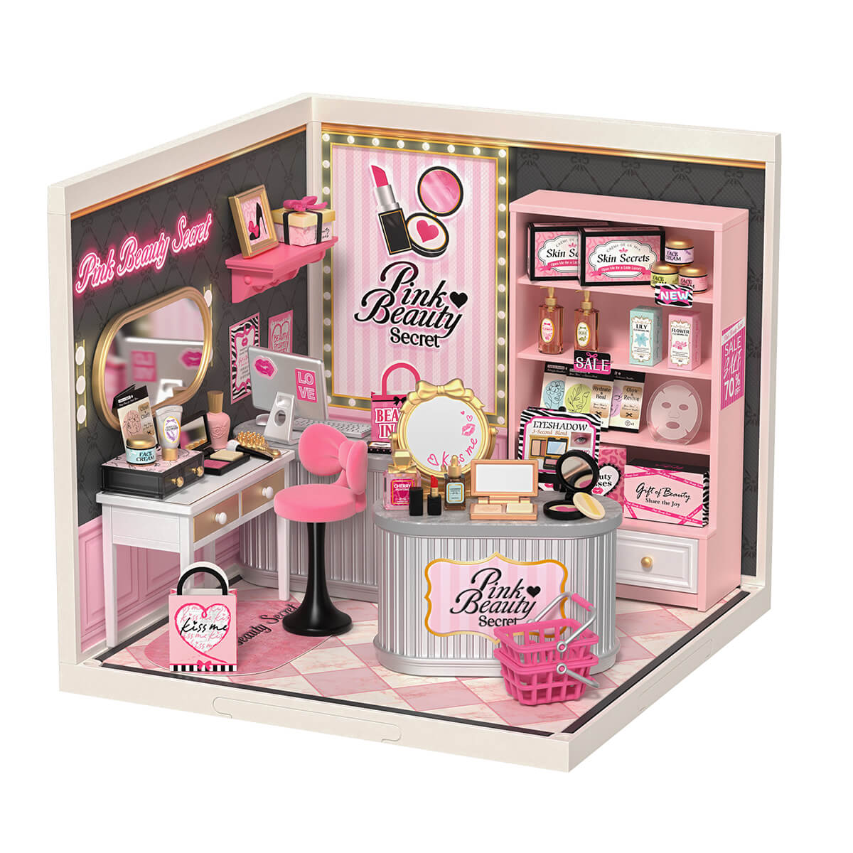 Rolife Super Creator Series, DIY miniature dollhouse kit, front product view