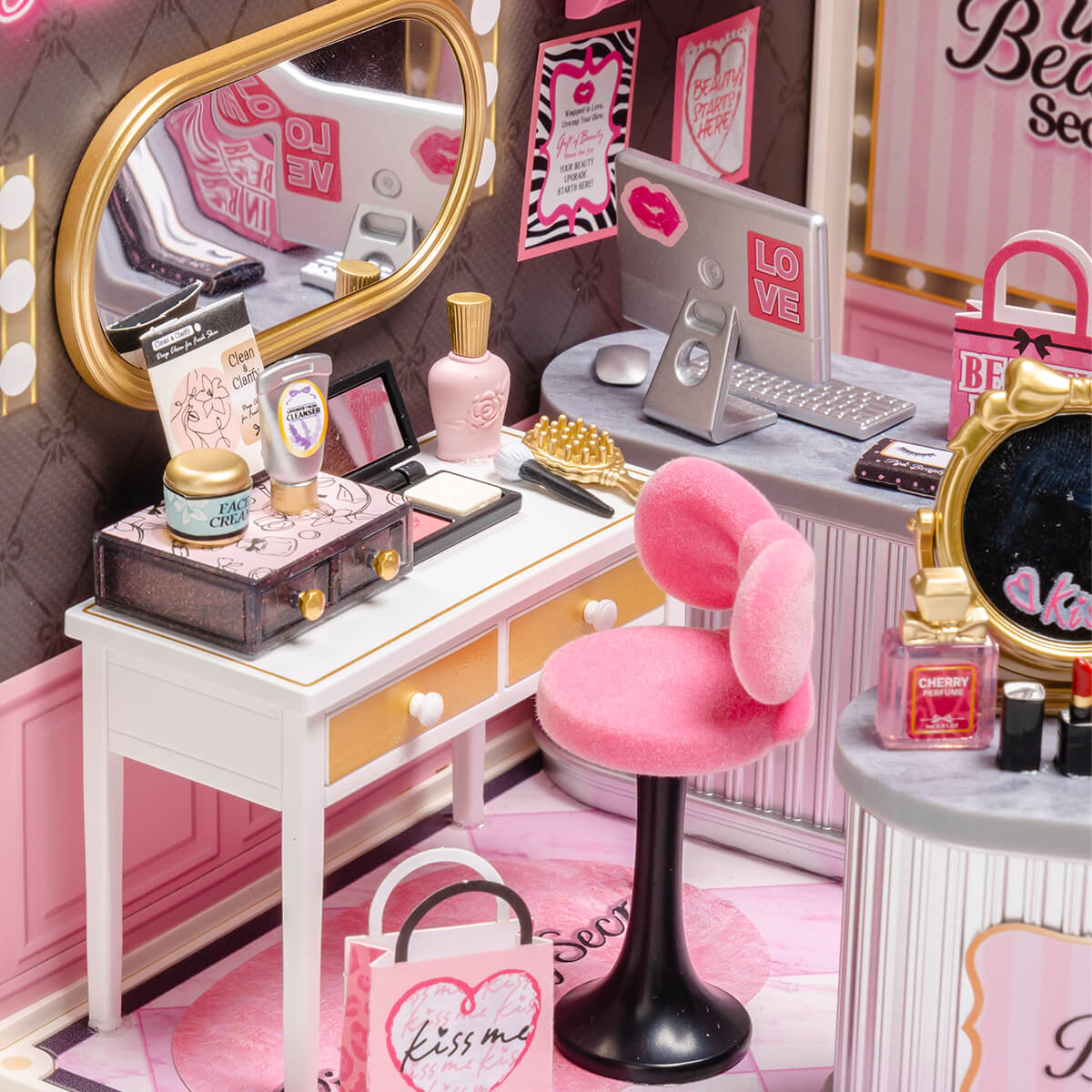 Mostrador de maquillaje