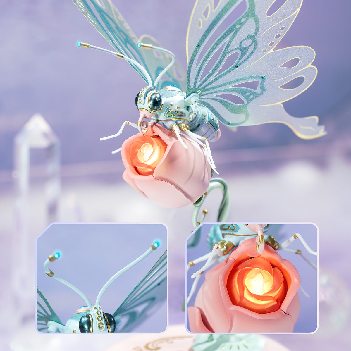 Golden Lighting Rose Flickering Antennae