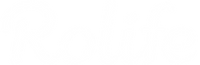 White Rolife script wordmark designed for display on a dark background