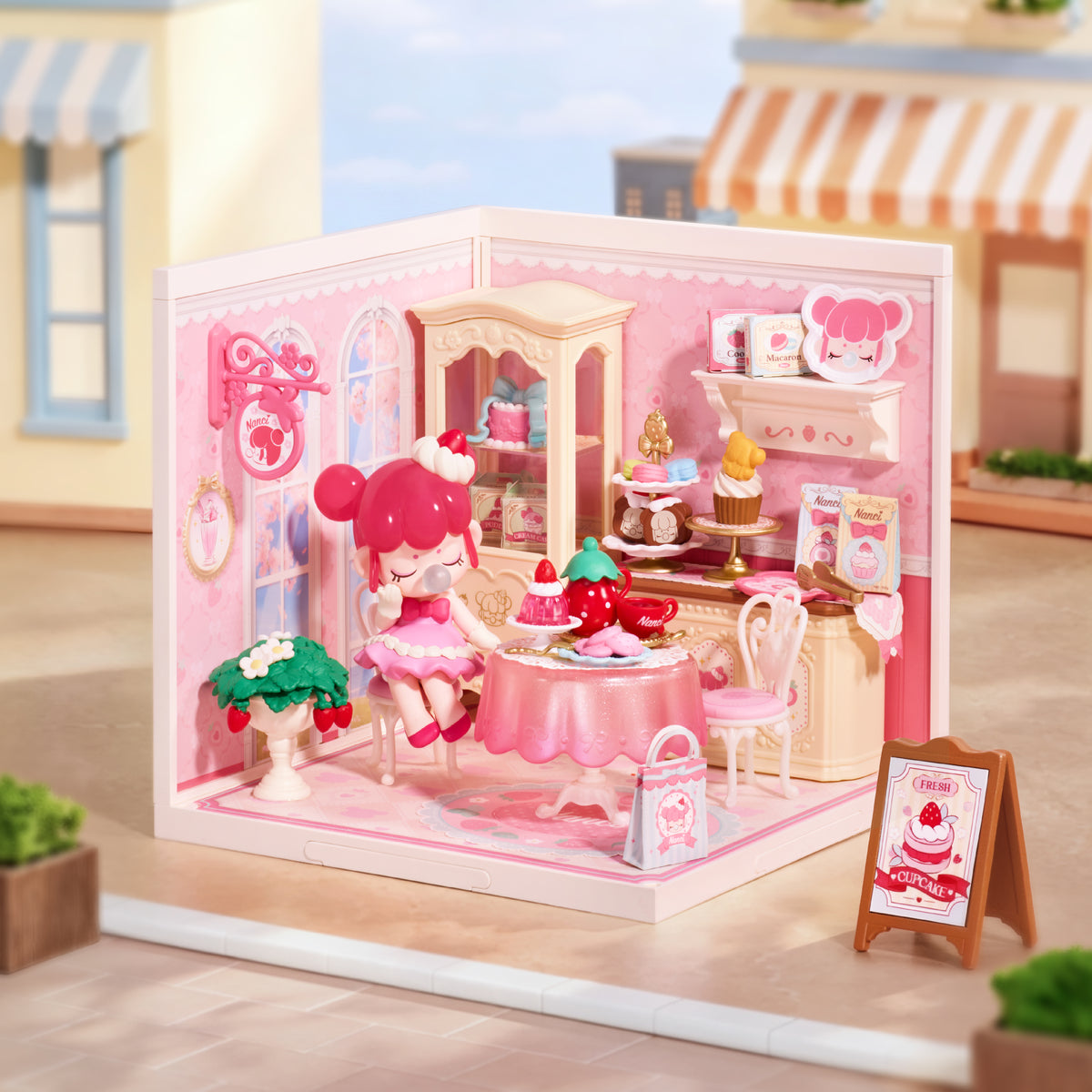 Rolife Nanci Strawberry Teatime Super Creator lifestyle display scene