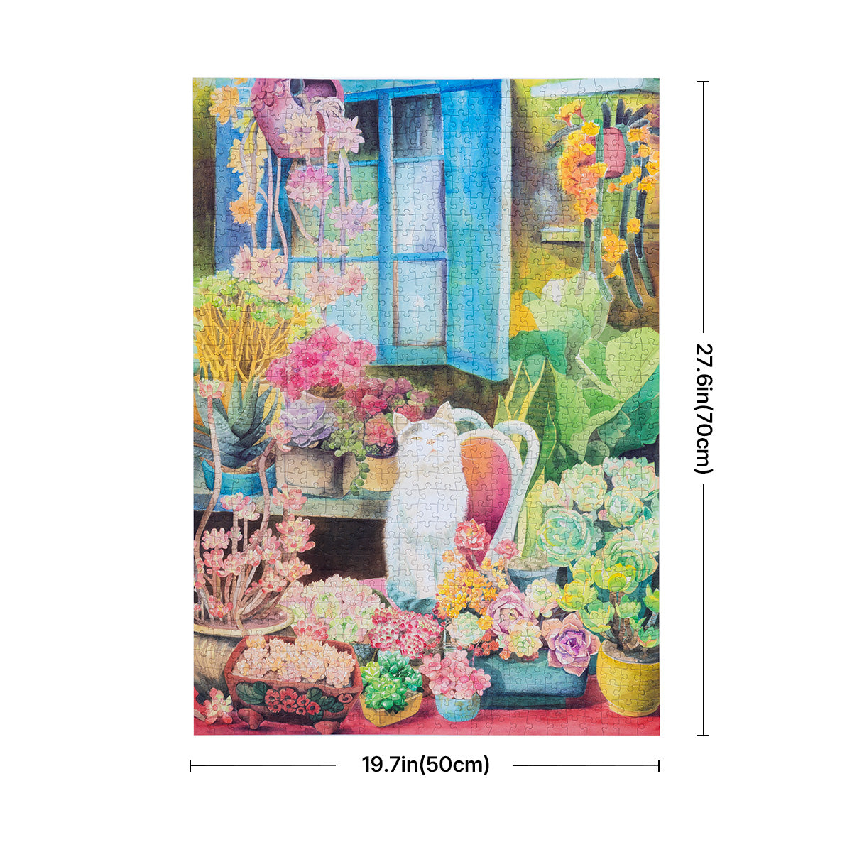 Rowood Cat's Plant Yard 1000 piece jigsaw puzzle PT012 assembled fourth angle
