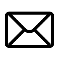 Robotime Online mail icon in simple line art style, envelope graphic on a white background