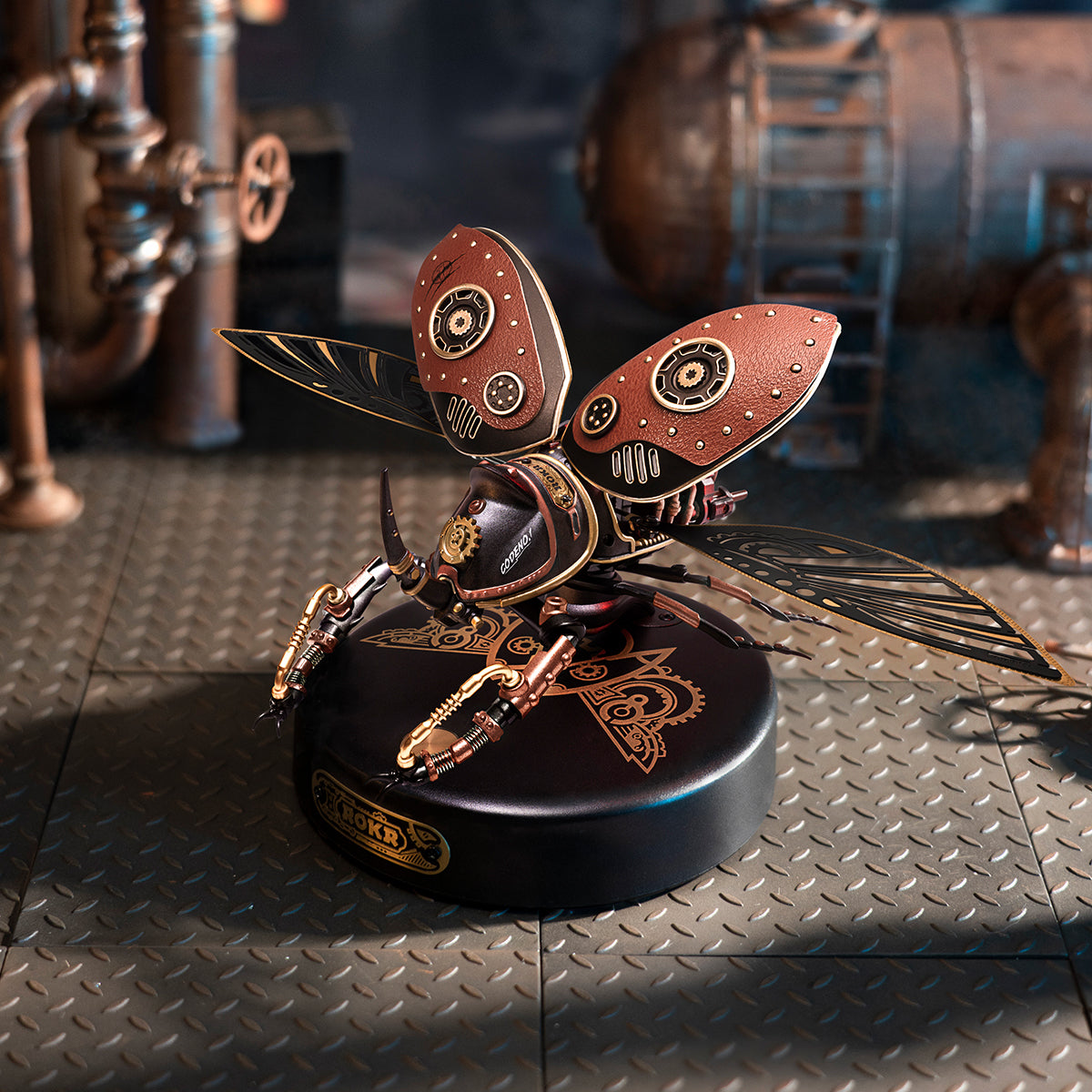 ROKR, Rhinoceros Beetle Model DIY, MI01, DIY mechanical model kit, detail close-up