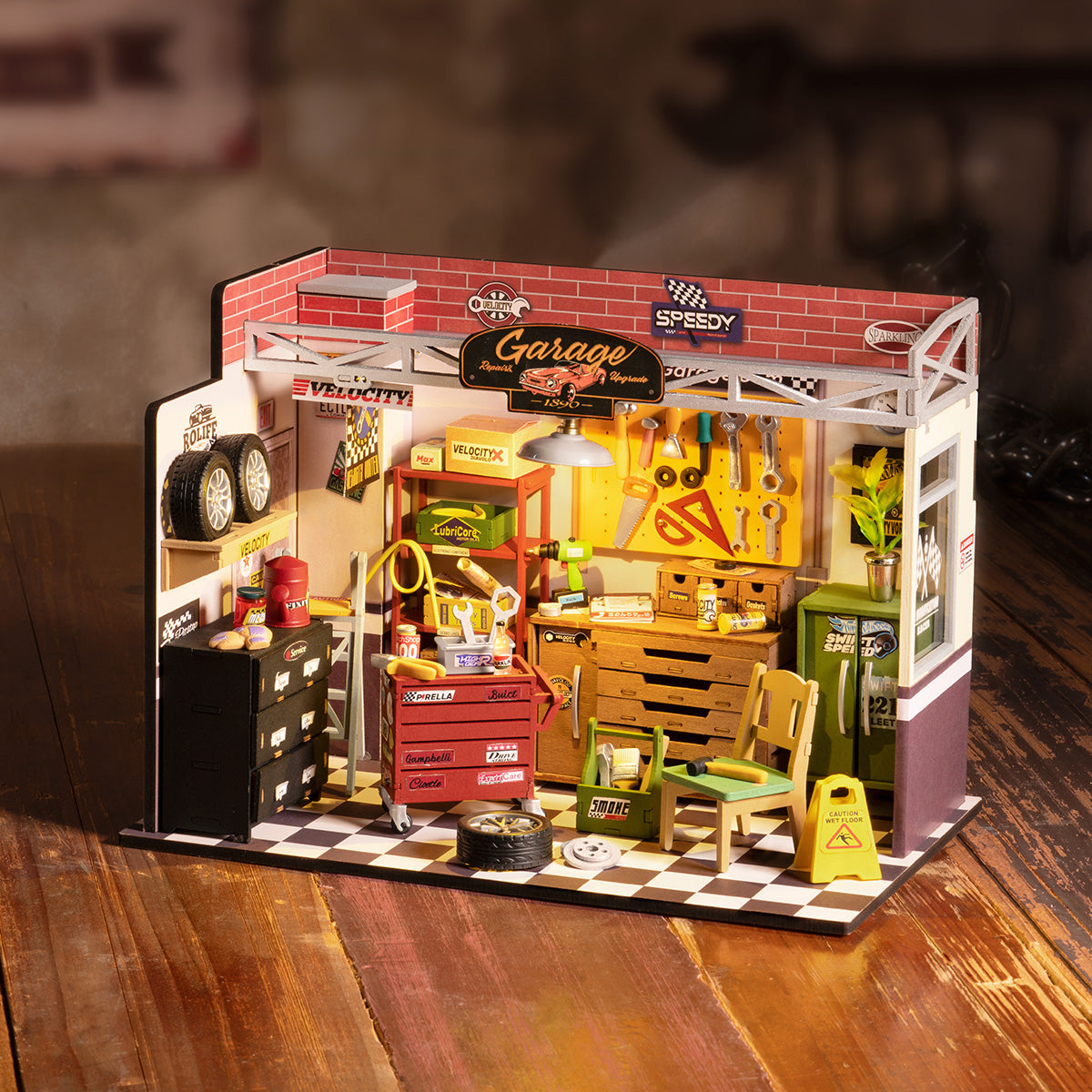 Rolife, Garage Workshop DIY Miniature House Kit, DG165, DIY miniature house kit, side angle