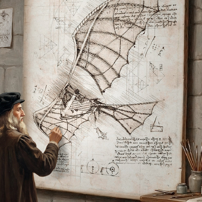 ROKR Leonardo da Vinci's Ornithopter glowing steam power chamber
