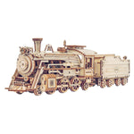 ROKR, Prime Steam Express Train, MC501, 3D wooden train puzzle, front view