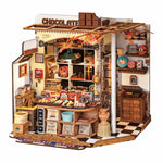 Rolife Henry's Chocolate DIY Miniature House DG174, DIY miniature dollhouse kit, front product view