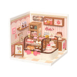 Rolife Tasty Cake Shop DIY Miniature House DW019B, DIY miniature dollhouse kit, front product view