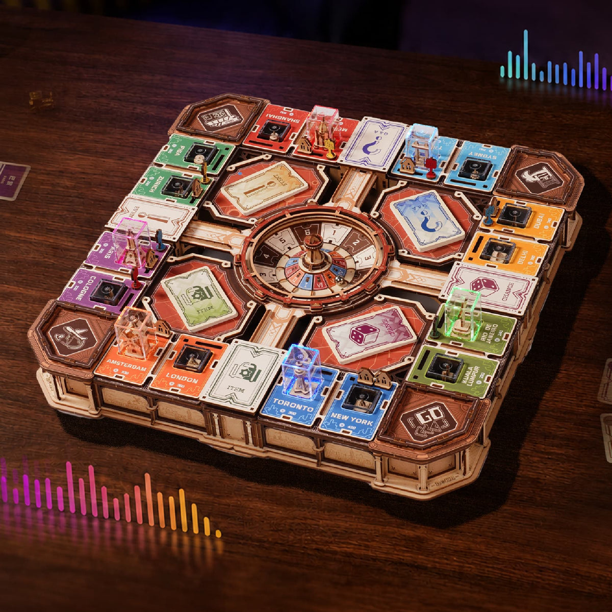 Licht und Sound reagieren auf wichtige Spielaktionen.
