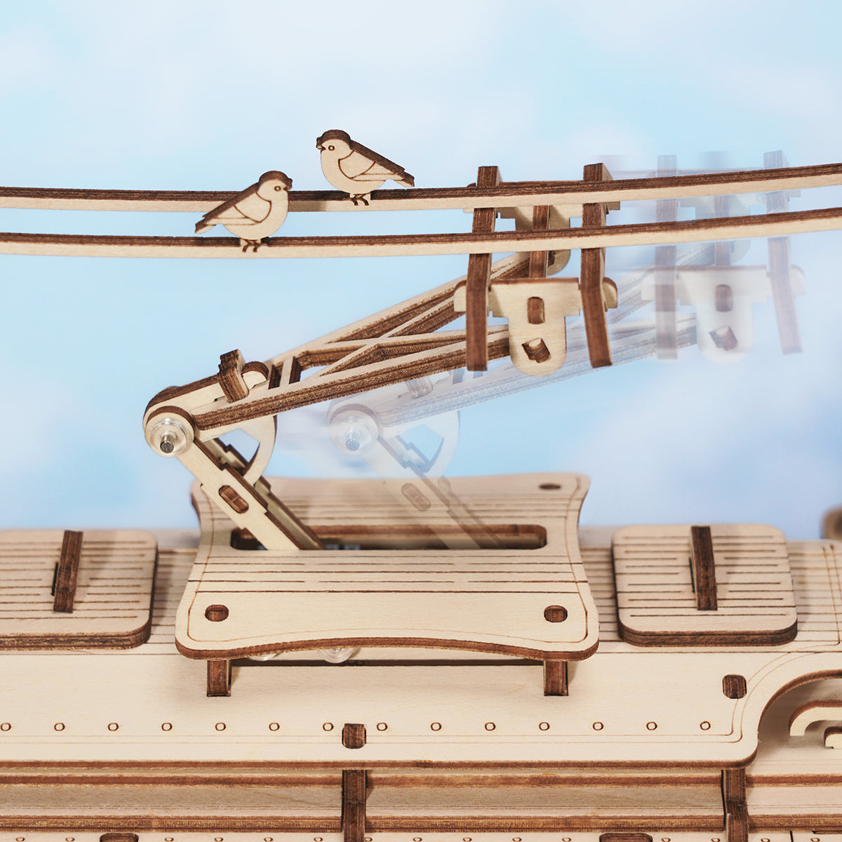 ROKR, Classic City Tram, LK801, 3D wooden tram puzzle, lifestyle setup