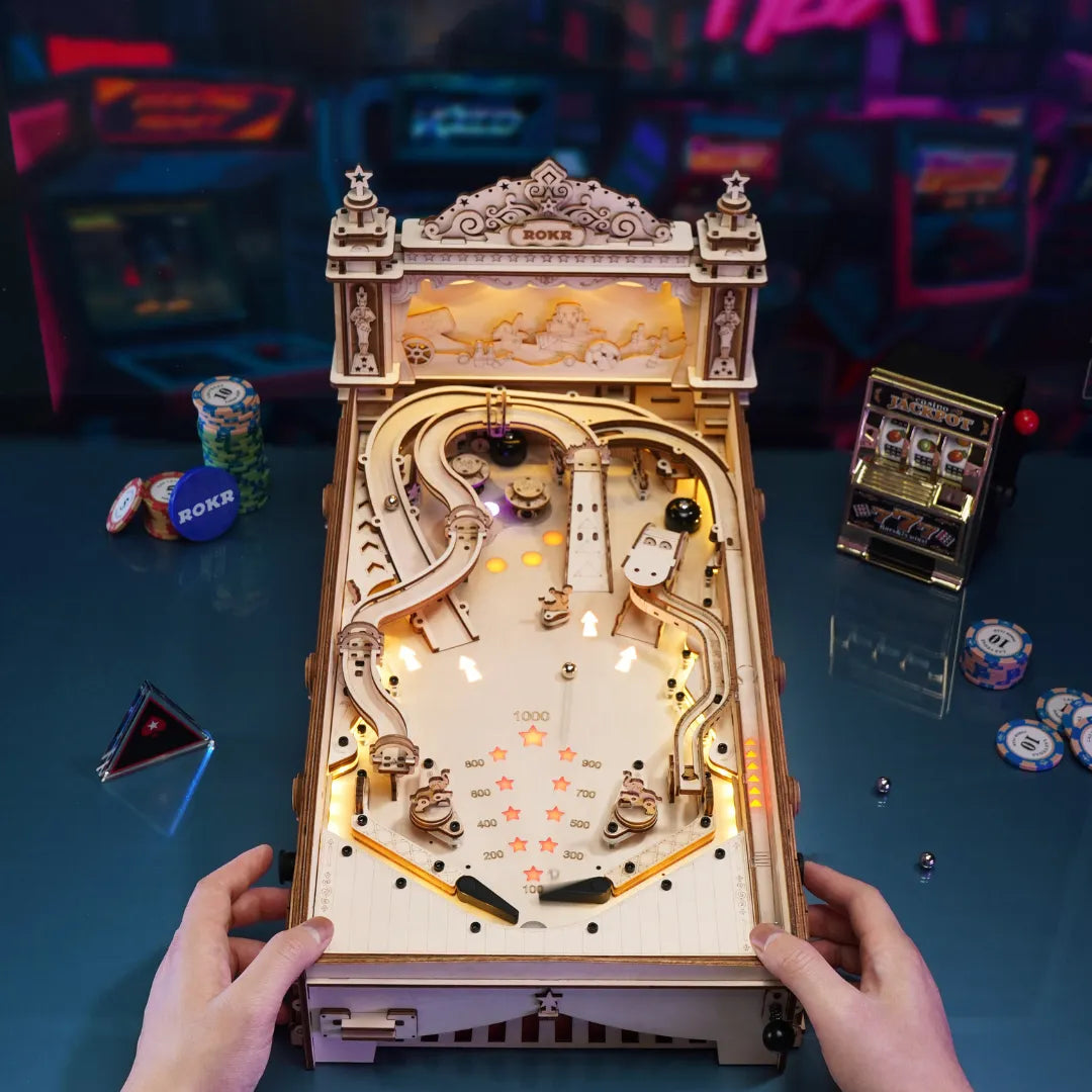 ROKR 3D Pinball Machine 3D Wooden Puzzle