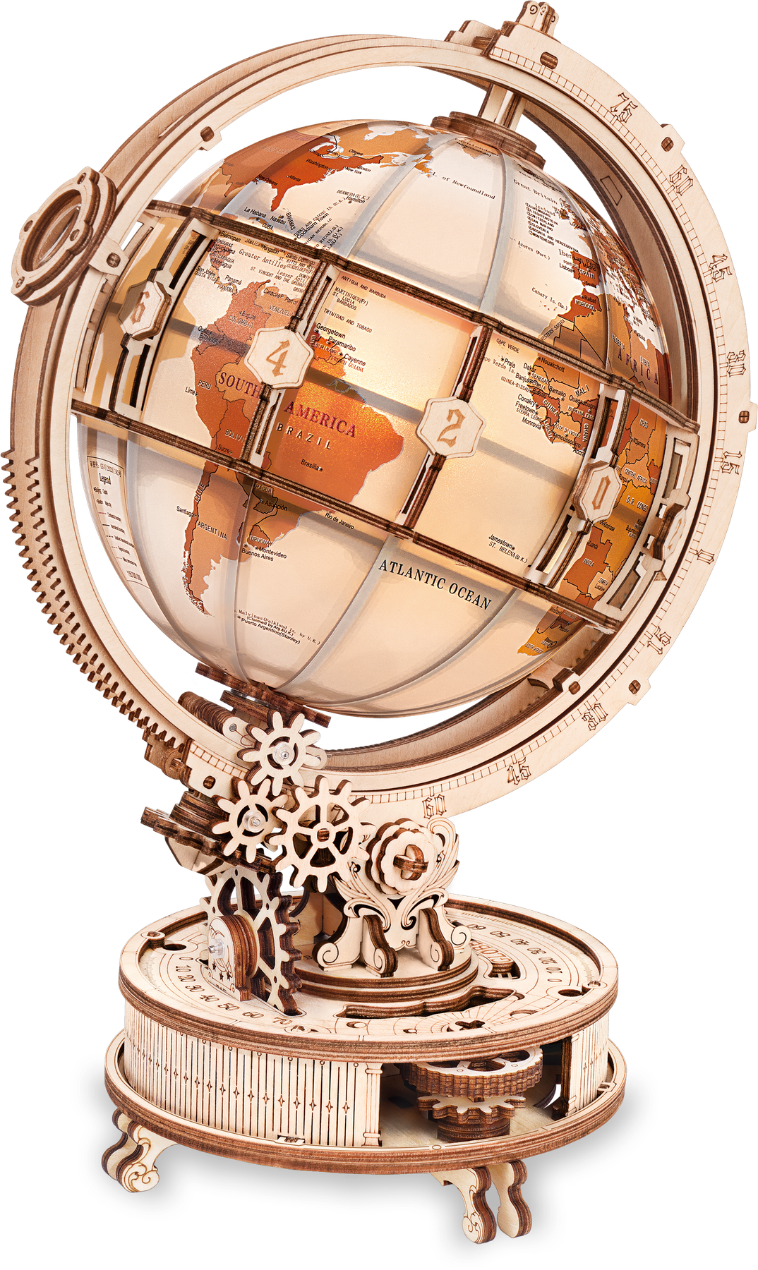 ROKR Luminous Globe 3D Wooden Puzzle ST003D (Electric Version)