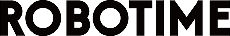 Robotime wordmark logo in horizontal bold black sans-serif lettering on white
