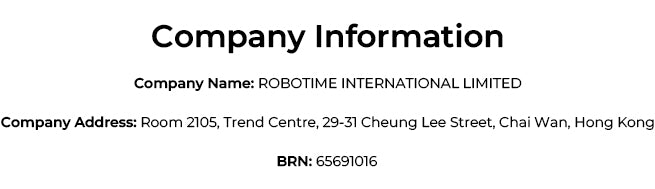 Robotime Online store homepage displayed on a desktop computer screen