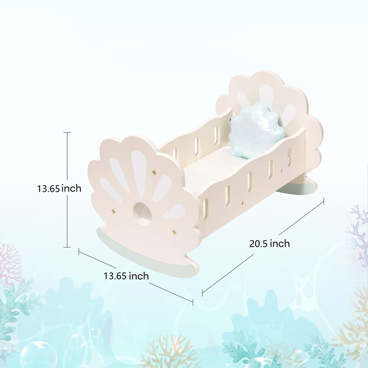 Robud, Wooden Baby Doll Crib, wooden doll furniture, lifestyle setup